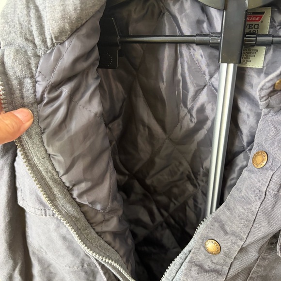 Dickies Charcoal Hooded Shirt Jacket – Men’s XL - Picture 3 of 5